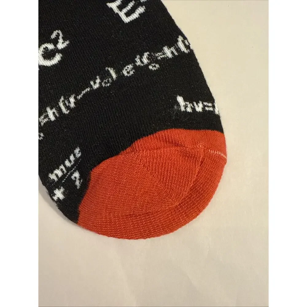 Einstein Socks US (6-10) Cotton 98% E=mc^2, Silly Face